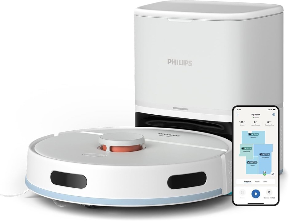 PHILIPS Homerun 2000 Series: 2-in-1 Robot Vacuum and Mop with 2700Pa Suctio