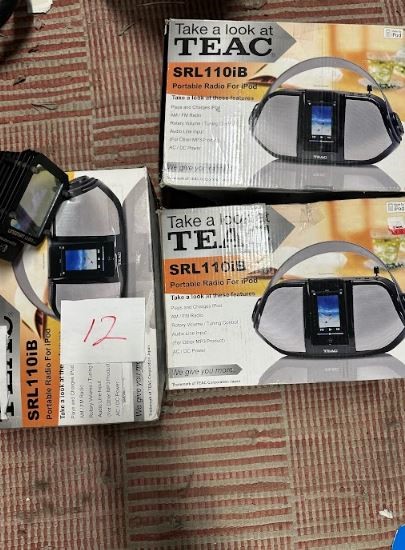 Teac portable radios and camera lights
