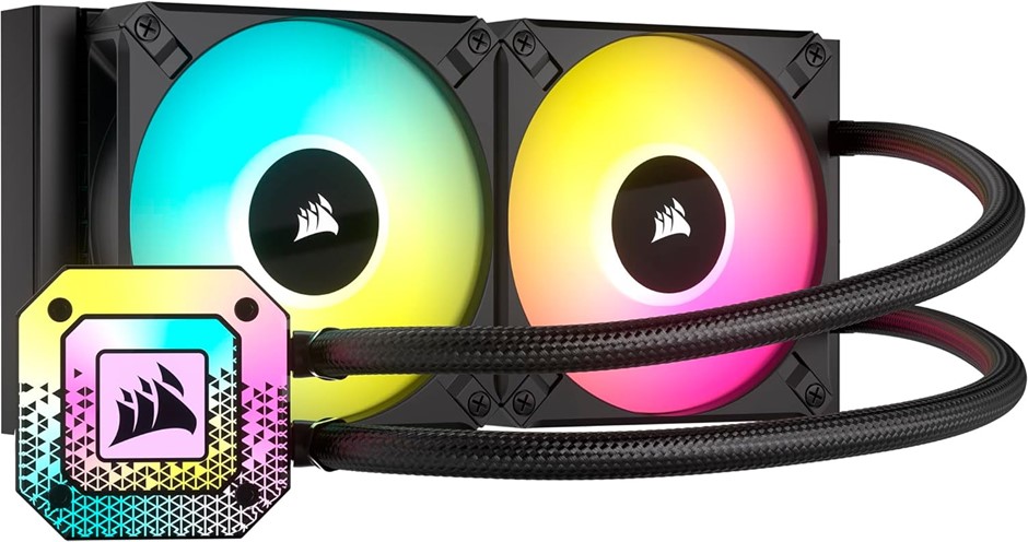 CORSAIR iCUE H100i Elite Capellix XT Liquid CPU Cooler with Black AF120 RGB