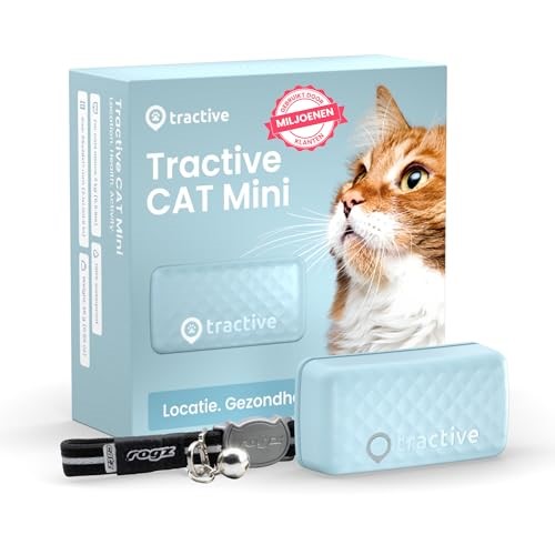 TRACTIVE Smart Cat Tracker Mini | #1 Cat GPS | Real-Time Location Tracking