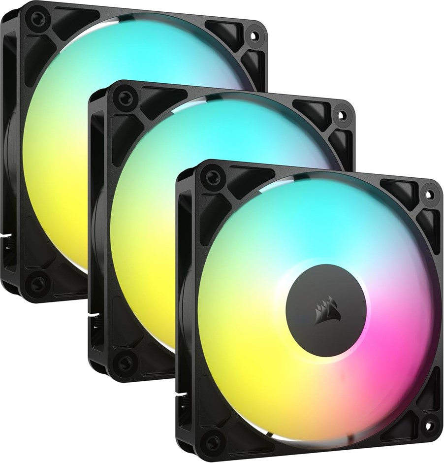 CORSAIR RS120 ARGB 120mm PWM Fans – Daisy-Chain Connection – Low-Noise – Ma