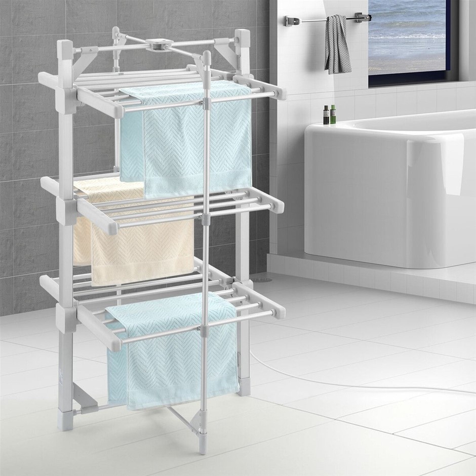 Maxkon Electric Airer 3 Tier Heated Clothes Dryer Laundry Drying Rack Heate