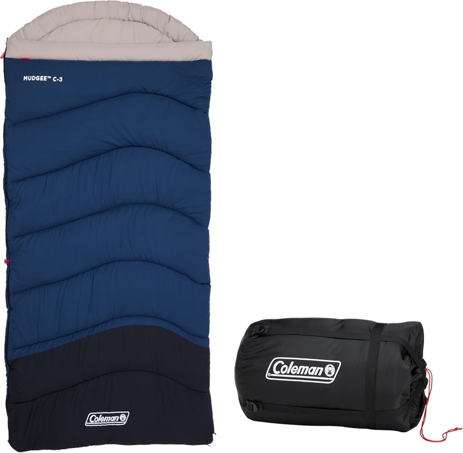 COLEMAN MUDGEE Tall Sleeping Bag | 208x100cm, All Weather, Polyester Fill w