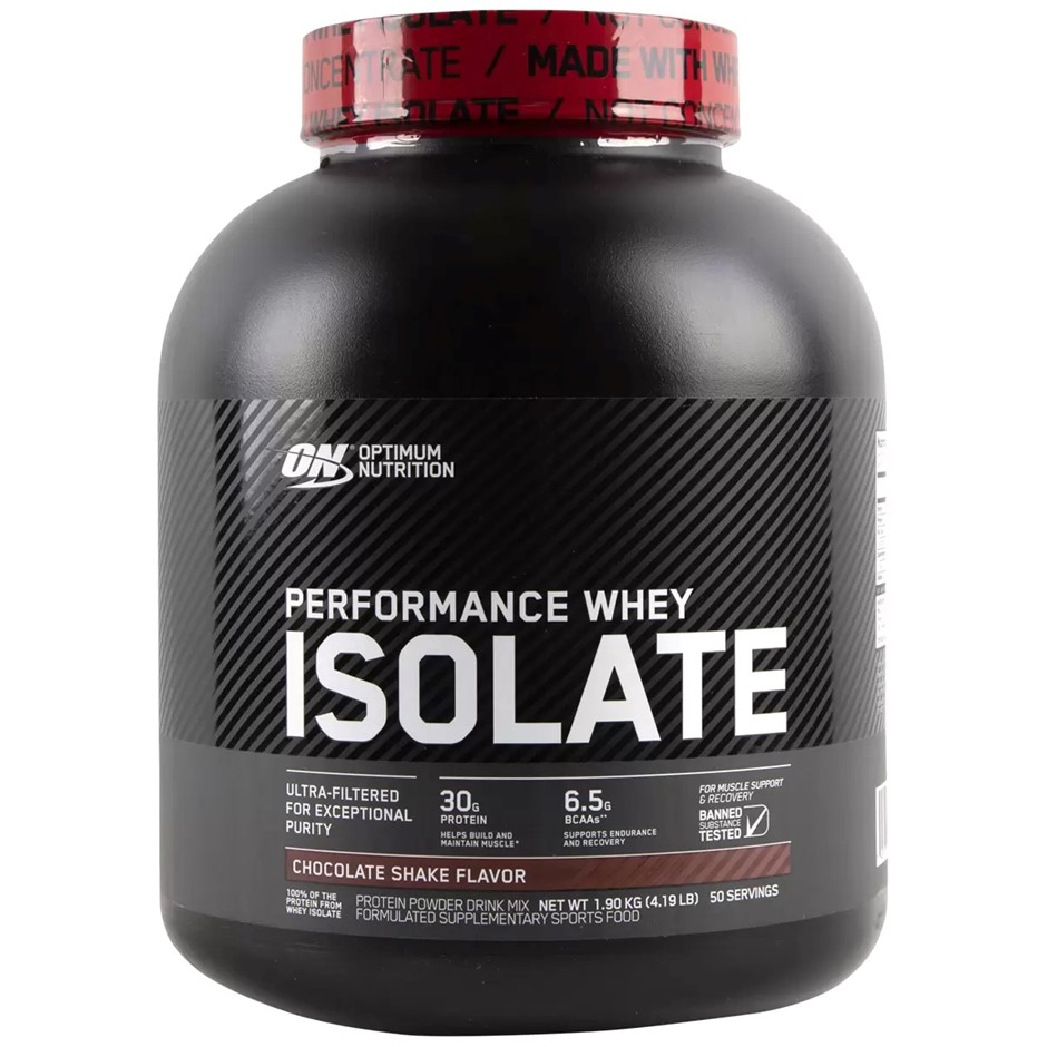 OPTIMUM NUTRITION 1.9kgs Performance Whey Isolate Protein, 100% Whey, Choco