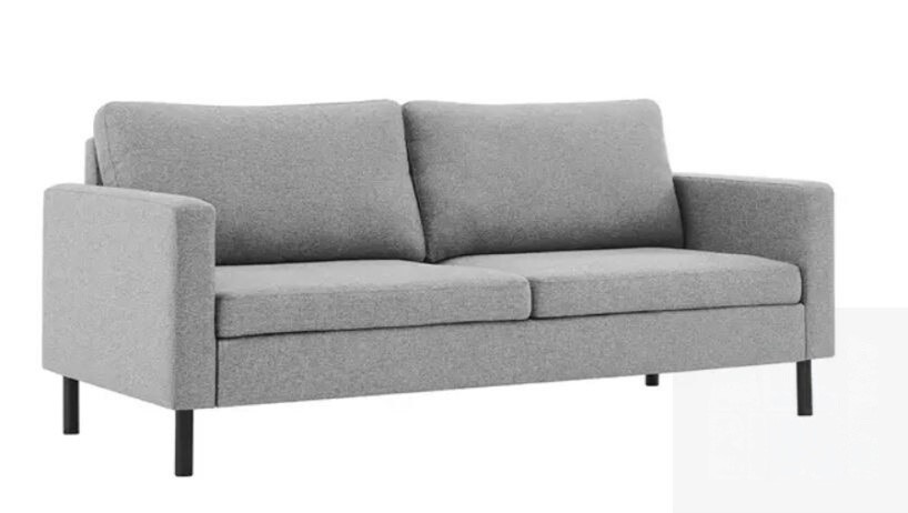 Matt Blatt Inge 2.5 Seater Sofa (Light Grey) 77 x 184 x 82cm