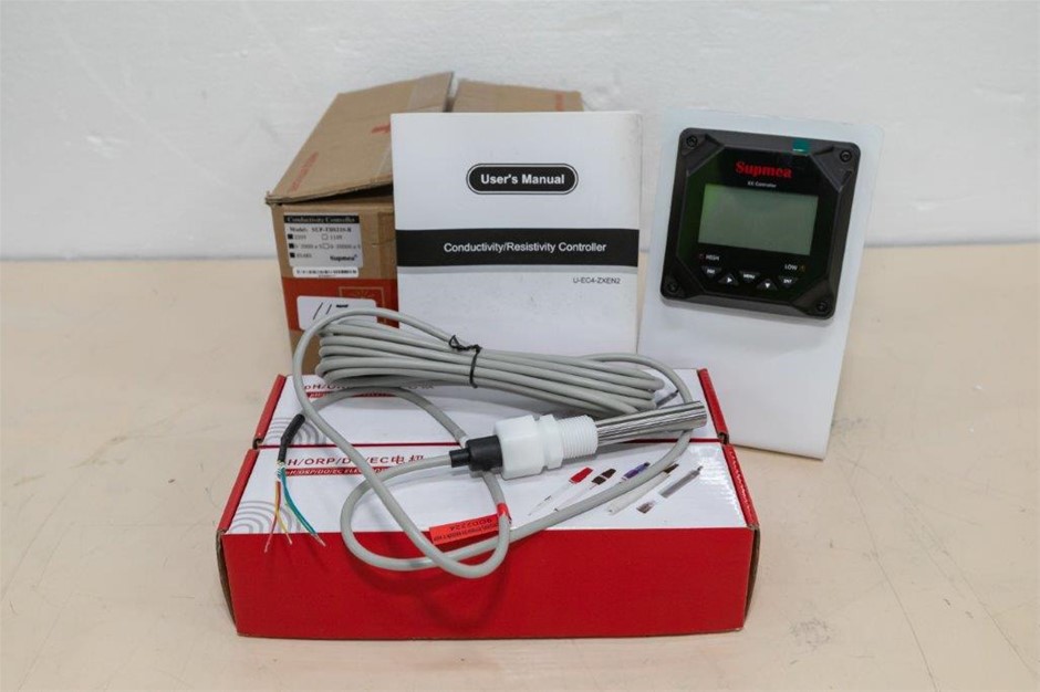 Conductivity & Resistivity In-line Monitoring Meter incl 2 EC Sensor Probes