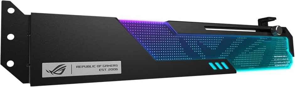 ASUS ROG Wingwall Graphics Card Holder - Easily Adjustable, Aura Sync RGB L