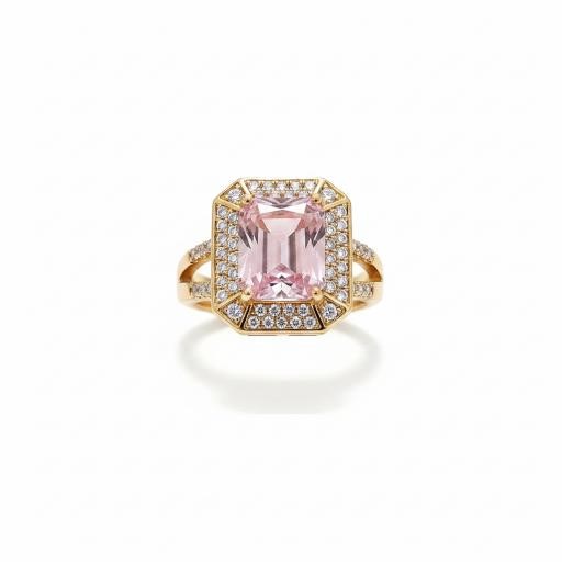18K/Italy 8.0ct Emerald Cut Yellw Gold Filled Ring(stamped)10US