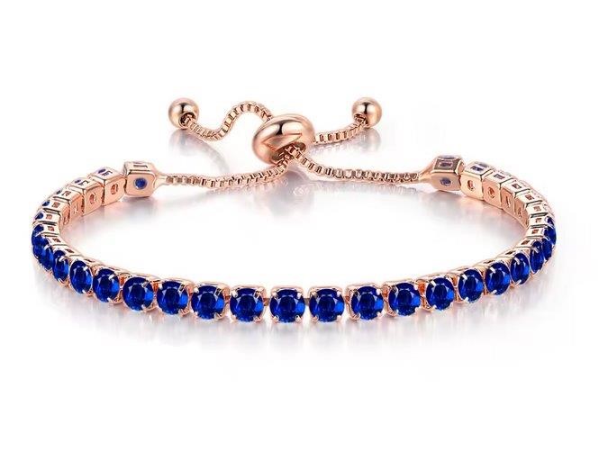 6-Piece Jewellery Set white Stones(Gift Box Included) 18k Rose Gold Plated