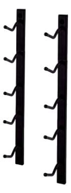 4 Bottle Magnum Wall Rack in Matt Black Finish