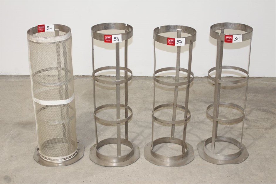 4 x Stainless Steel Frames For Rotary Sieve