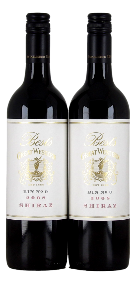 Bests Bin 0 Shiraz 2008 (2x 750mL), Great Western