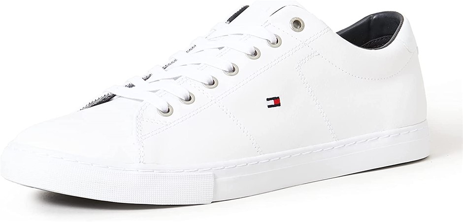 TOMMY HILFIGER Men's Essential Leather Sneaker, Size: 43EU.