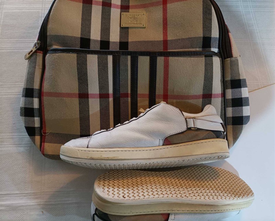 Burberry Shoes Size 9 Used and Travel Bag
