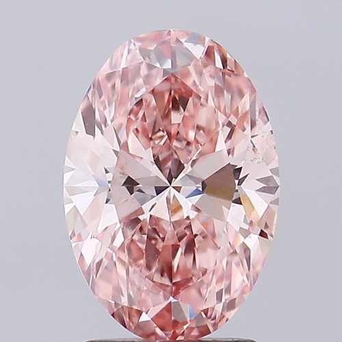 1.37 Carat Oval cut Diamond  Fancy Vivid Pink/VS1