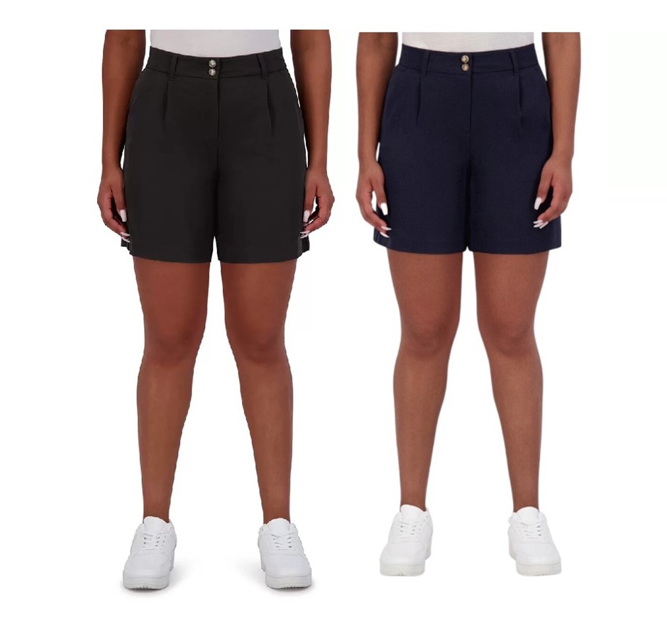 2 x ANDREW MARC Women's Shorts, Size 14, Black & Navy, 216095.