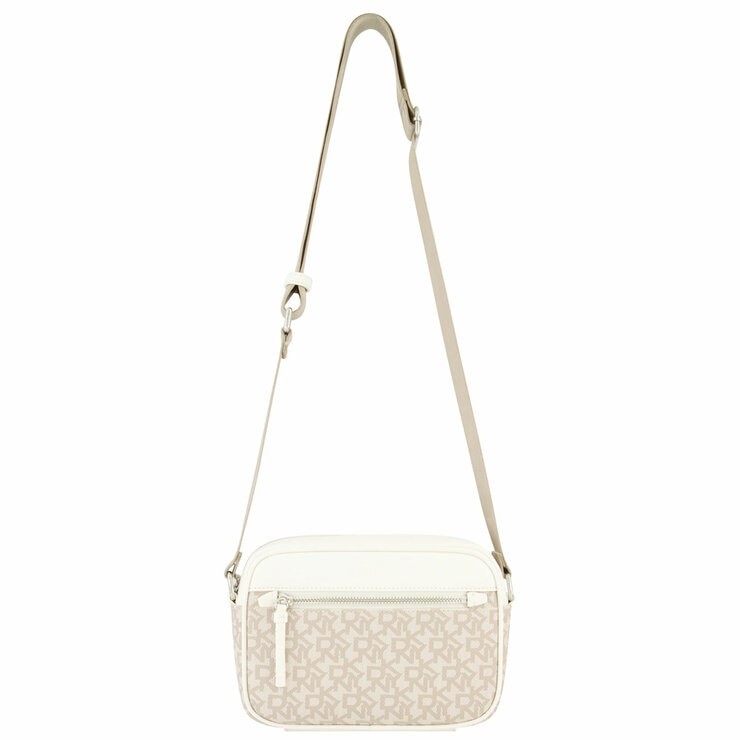 DKNY Crossbody Bag, Durable Faux Leather, Marshmallow/Snow. NB: outer has s