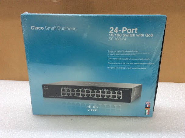 Cisco Small Business SF100-24 24-port 10/100 Switch with QoS- New