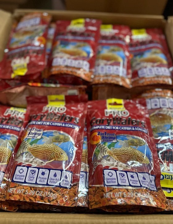 1 Box of Pro Cory Waters Fish Food 150g each- great value for aquarium hobb