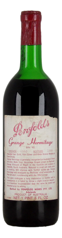 Penfolds Grange Hermitage 1965 (1x 1PT6FLOZ) SA.