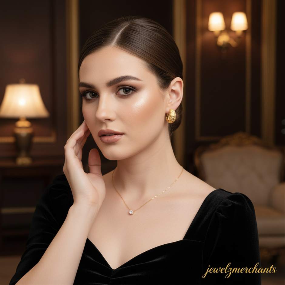 22K/Italy  Gold Filled Earring -(stamped 22K/Italy)-Warranty Quality-Bonus