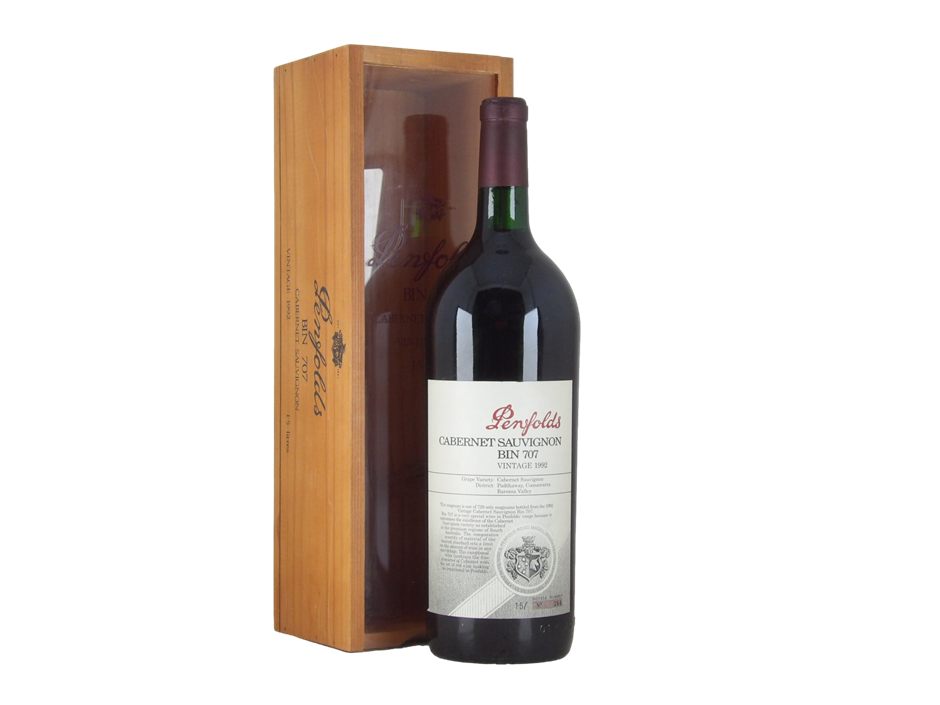 Penfolds `Bin 707` Cabernet Sauvignon 1992 (1 x 1.5L Magnum) SA.