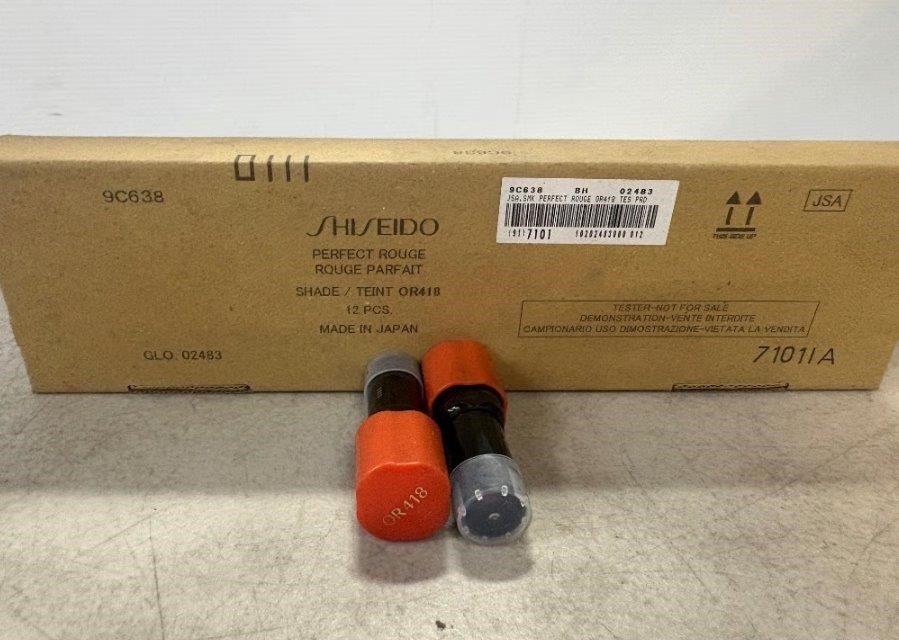 Shiseido Perfect Rouge Lipstick Shade OR418 Tester 3Pcs Model SH10989T