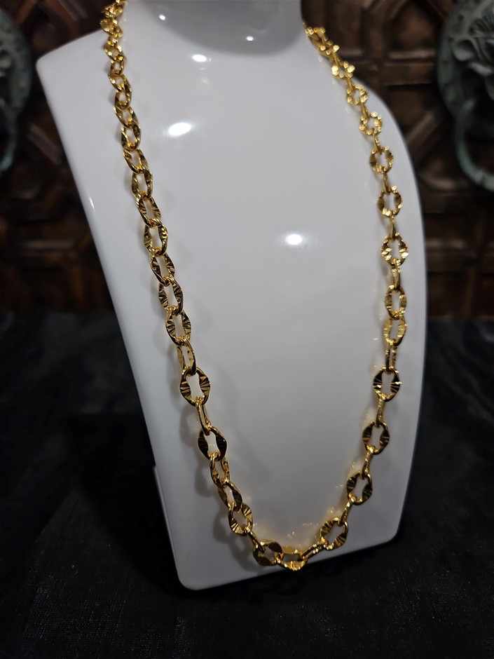 22K/Italy Gold Filled Chain(stamped 22K/Italy)50cm-Bonus Gift