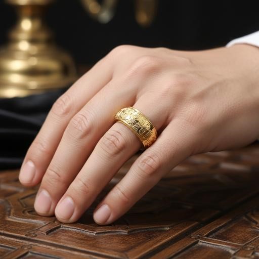 22K/Italy Yellow Gold Filled Ring(stamped 22K/Italy)Bonus Gift