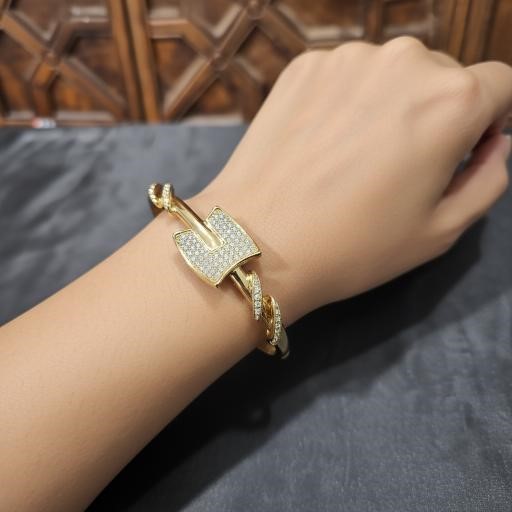 18K/Italy Gold Filled Bangle -(stamped 18K/Italy)-Bonus Gift