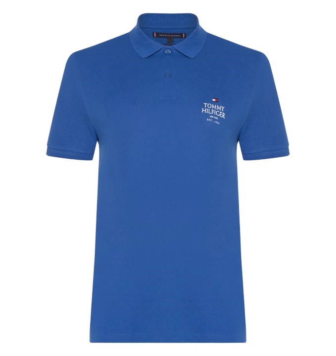 TOMMY HILFIGER Men's IC Stack Chest Reg Polo, Size L, 96% Cotton, Monochrom
