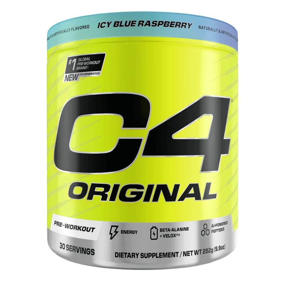 C4 CELLUCOR Pre-Workout Formula, Icy Blue Raspberry, 282g. Buyers Note - D