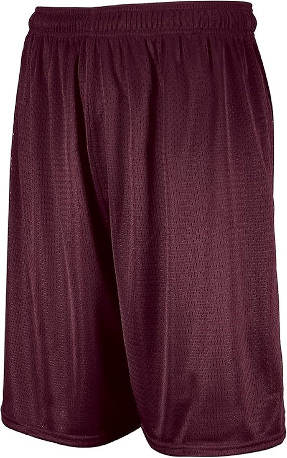RUSSELL ATHLETIC Men's Mesh Shorts (No Pockets), Size XL, Maroon, 659AFM.