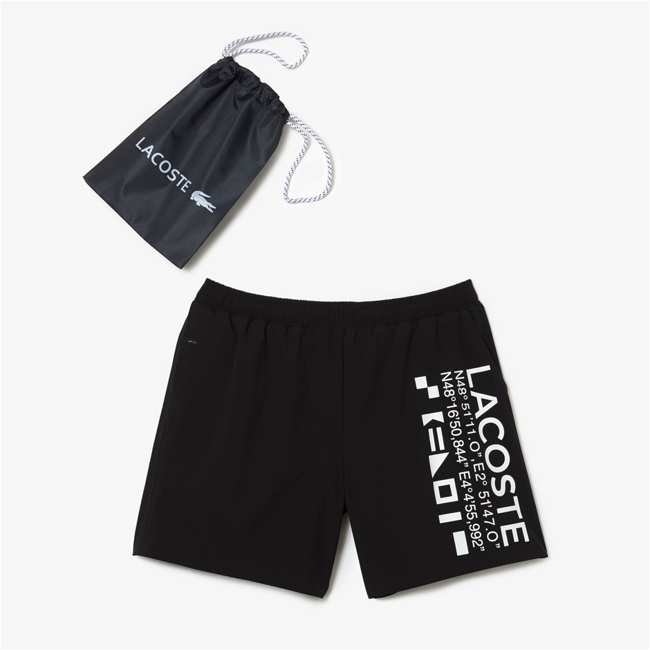 LACOSTE Men's Active Sailing Swim Short, Size S, Black, MH0044. Buyers Not