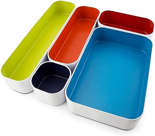 3 X Three by Three Seattle 5 Piece Metal Organizer Tray Set for Storing Mak