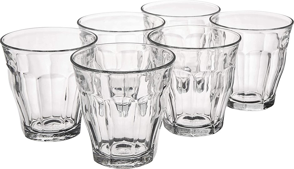 3 X DURALEX Picardie Tumbler 6 Piece Set, 250 ml, Clear.