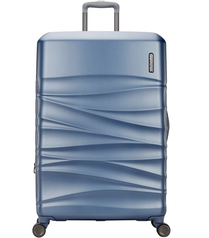 AMERICAN TOURISTER Tranquil, Large Hardcase Suitcase, Slate Blue. NB: Used,