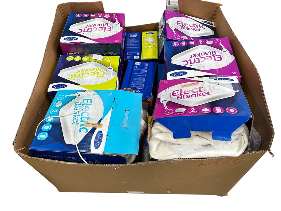 25 x Untested Returned Electric Blankets, NB: Products are untested/cond