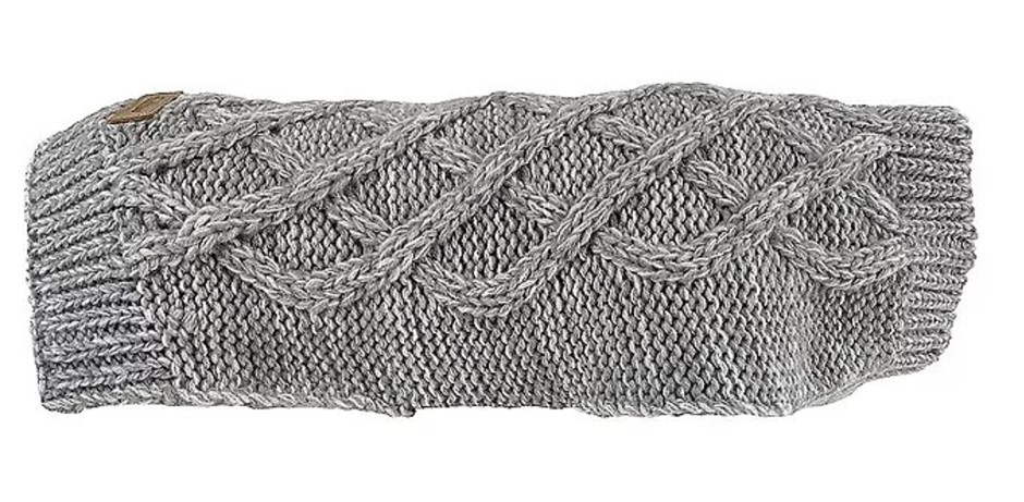 HUSKIMO Dog Jumper Diamond Cable Grey, 46cm.