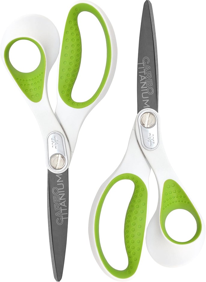 2 X WESTCOTT 8-Inch Heavy-Duty CarboTitanium Scissors for Office and Home,