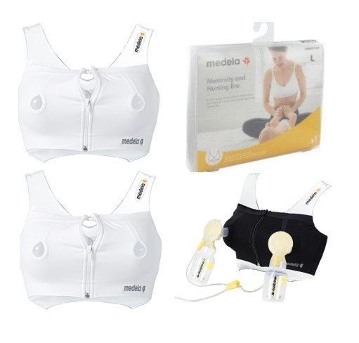 MEDELA 4 x Assorted Maternity Nursing Bras; Sizes, Large, Medium, Small.