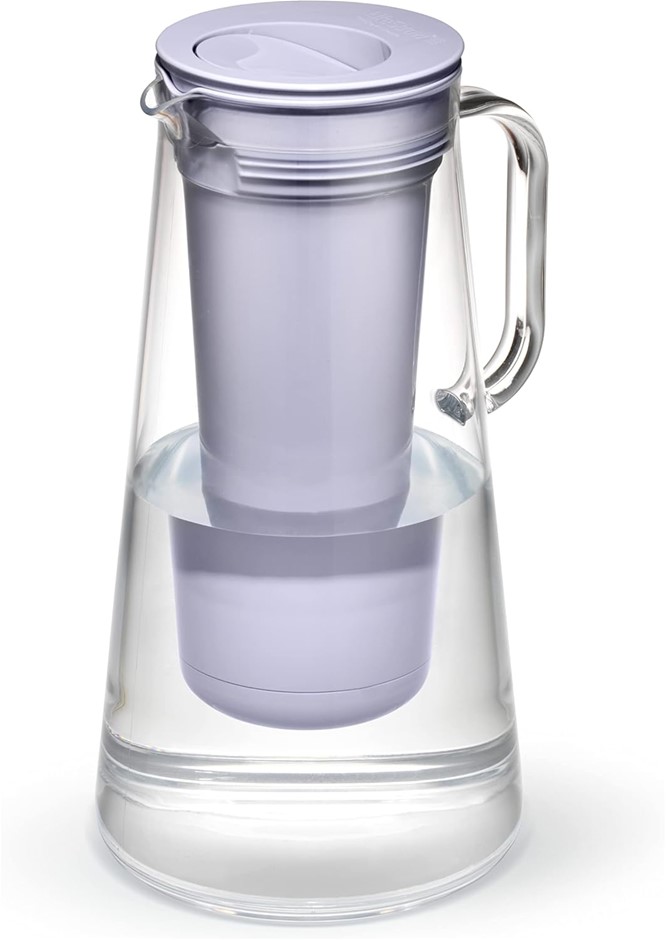 LIFESTRAW HOME Water Filter Pitcher, 7-Cup, Wisteria, BPA Free.