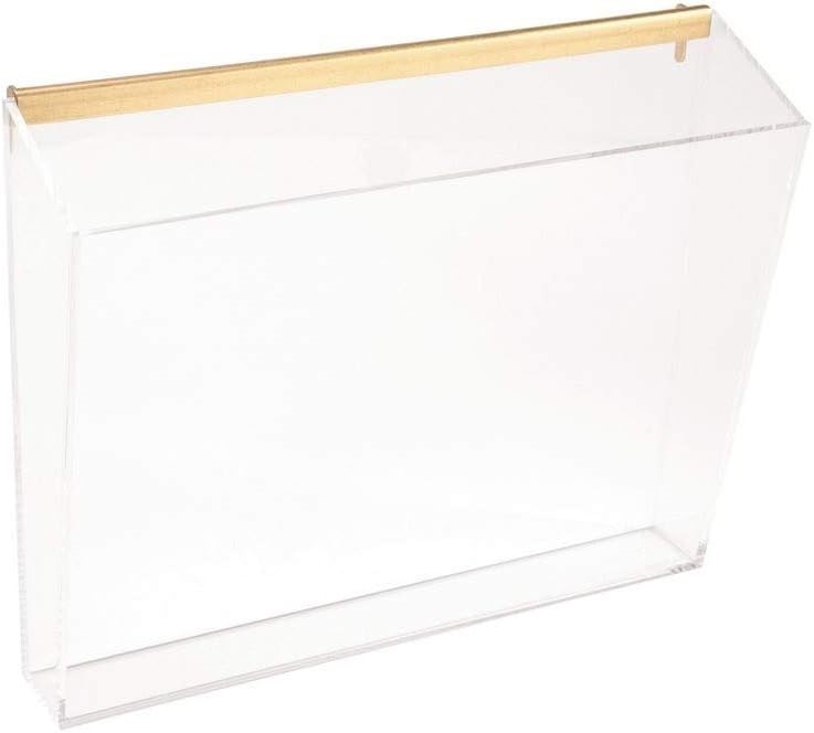 RUSSELL+HAZEL Acrylic Wall Inbox, 12.375” W x 3” L x 10” H.