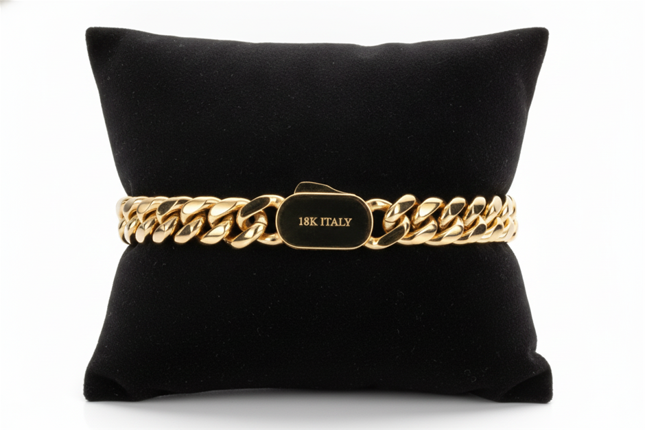 18k Italy Stamped  Yellow Gold Filled Bracelet-Quality Guarantee-20cm