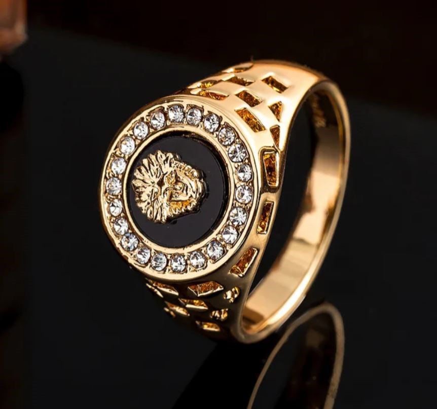 Italy 925 Silver  Hip Hop Men's Ring (Stamps)-10 US