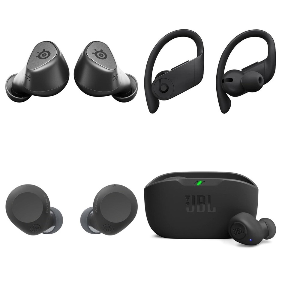 4 x Wireless Earbuds. 1 x STEELSERIES Arctis Wireless GameBuds. 1 x BEATS P