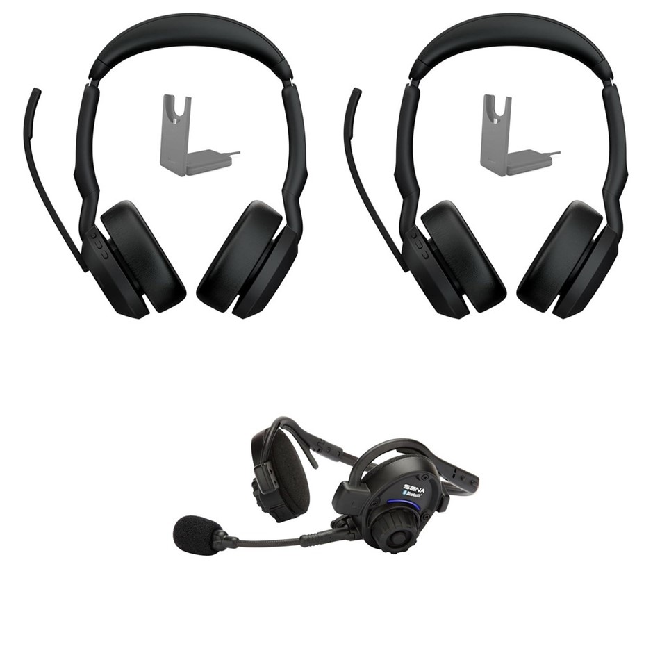 3 x Intercom Wireless Headset. 2 x JABRA Evolve2 55 Wireless ANC Headset. 1