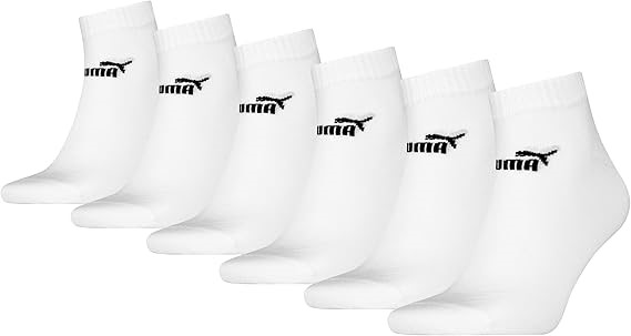 PUMA 6 Pairs Unisex Three Quarter Socks Ankle Length Socks for Men and Wome