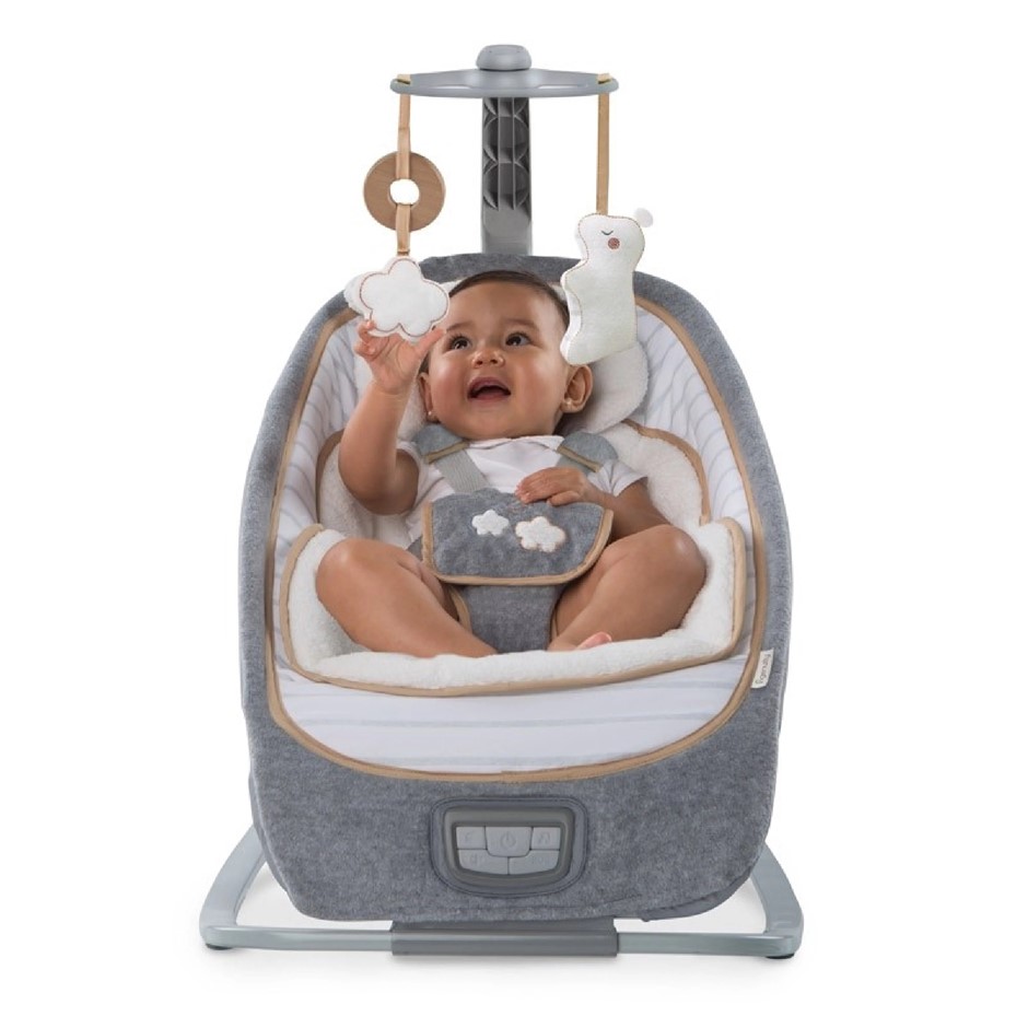 INGENUITY Boutique Collection Rocking Seat - Bella Teddy, Beige NB: opened