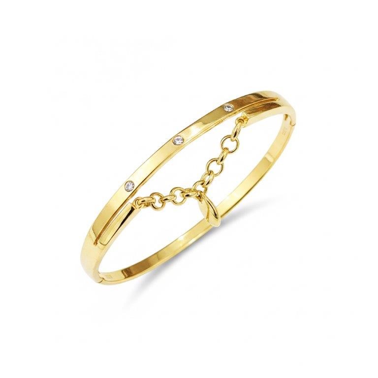 22K/ITALY Yellow Gold Filled bangle -(stamped 22K/ITALY)-59mm